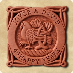 Personalised example of A personalised dove tile for a peaceful message