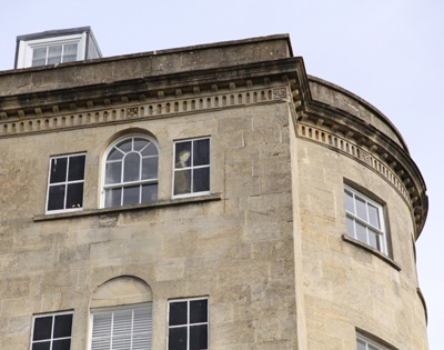 Upper East Hayes Painted Window